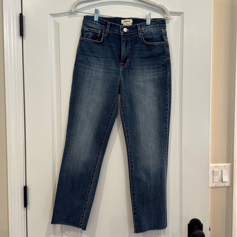 L’Agence crop slim jeans